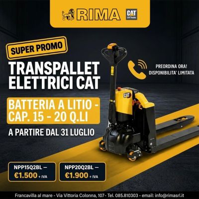 Super Promo Transpallet elettrici Cat